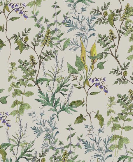 Wallpaper Republic - Floral Emporium Collection - Lookbook - Wallpaper Image - Woodland Floral - Stone
