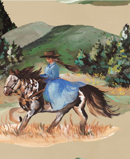 Frontier Wallpaper - Western Collection - Lookbook - Colorway: Canva