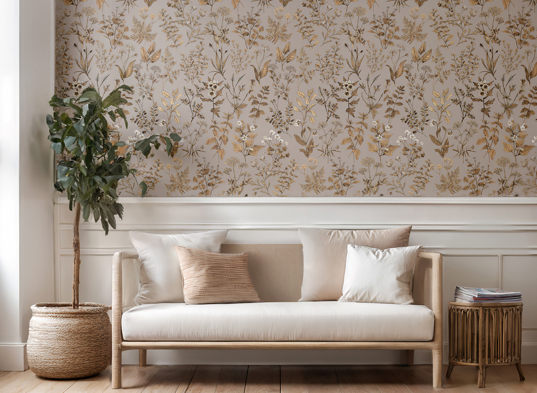 Herbarium Antique Wallpaper Snappr