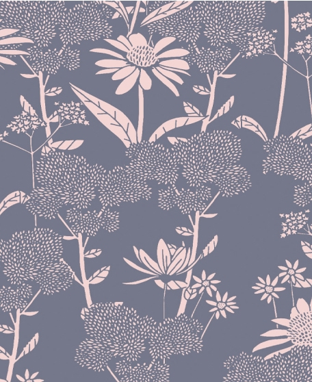 London Street Wallpaper - by Wallpaper Republic - In The Bloom Collection - Lookbook - Swatch - Colorway: Steel Blue