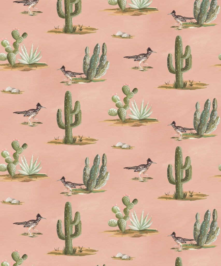 Roadrunner Wallpaper - Colorway: Dusty - Swatch