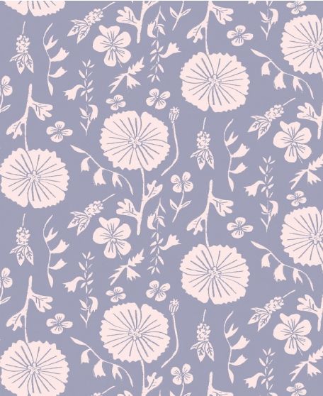 Meadow Dreams - by Wallpaper Republic - In The Bloom Collection - Lookbook - Swatch - Colorway: Stormy