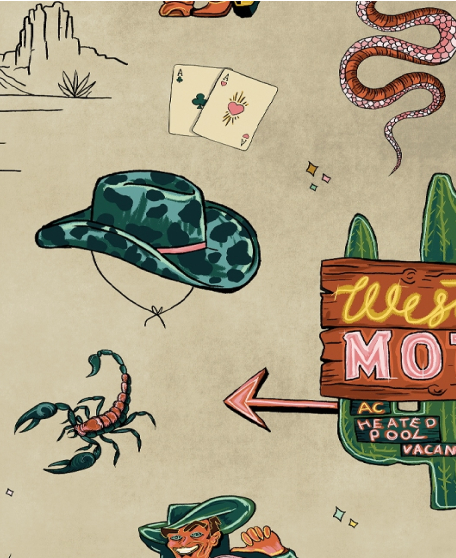 Trail Tales Wallpaper - Western Collection - Lookbook - Colorway: Original
