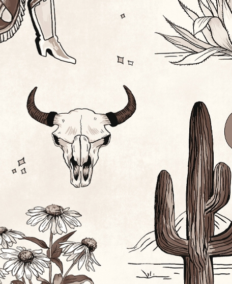 Trail Tales Wallpaper - Western Collection - Lookbook - Colorway: Saloon