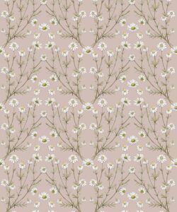Wallpaper Republic - Floral Emporium Collection - Daisy Damask - Dusty Pink - Swatch