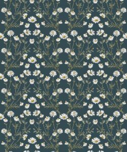 Wallpaper Republic - Floral Emporium Collection - Daisy Damask - Emerald - Swatch