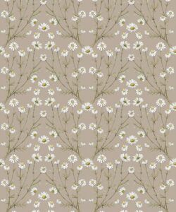 Wallpaper Republic - Floral Emporium Collection - Daisy Damask - Linen - Swatch