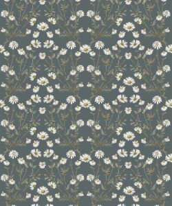 Wallpaper Republic - Floral Emporium Collection - Daisy Damask - Slate Grey - Swatch