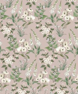 Wallpaper Republic - Floral Emporium Collection - Garden Delight - Dusty Pink - Swatch
