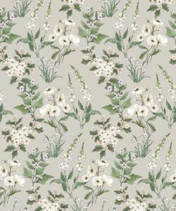 Wallpaper Republic - Floral Emporium Collection - Garden Delight - Stone - Swatch