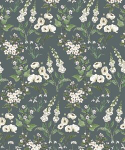 Wallpaper Republic - Floral Emporium Collection - Garden Delight - Slate Grey - Swatch