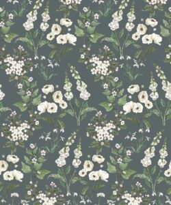 Wallpaper Republic - Floral Emporium Collection - Garden Delight - Slate Grey - Swatch