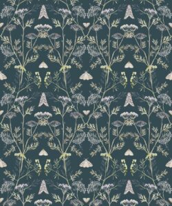Wallpaper Republic - Floral Emporium Collection - Queen Anne’s Lace - Emerald - Swatch