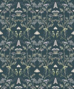 Wallpaper Republic - Floral Emporium Collection - Queen Anne’s Lace - Emerald - Swatch