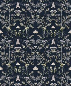 Wallpaper Republic - Floral Emporium Collection - Queen Anne’s Lace - Navy - Swatch