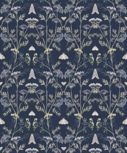 Wallpaper Republic - Floral Emporium Collection - Queen Anne’s Lace - Sapphire - Swatch