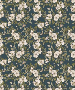 Wallpaper Republic - Floral Emporium Collection - Sweet Brair - Emerald - Swatch