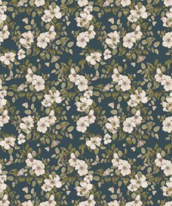 Wallpaper Republic - Floral Emporium Collection - Sweet Brair - Emerald - Swatch