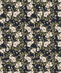 Wallpaper Republic - Floral Emporium Collection - Sweet Brair - Navy - Swatch