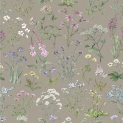 Wallpaper Republic - Floral Emporium Collection - Wild Meadow - French Grey - Swatch
