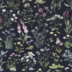 Wallpaper Republic - Floral Emporium Collection - Wild Meadow - Navy - Swatch