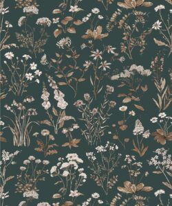 Wallpaper Republic - Floral Emporium Collection - Meadows Antique - Antique Green - Swatch