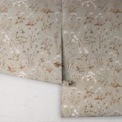 Wallpaper Republic - Floral Emporium Collection - Meadows Antique - French Grey - Roll