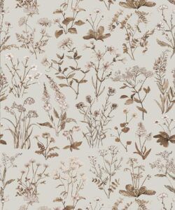 Wallpaper Republic - Floral Emporium Collection - Meadows Antique - Stone - Swatch