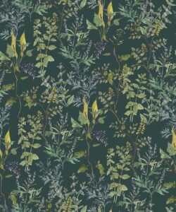 Wallpaper Republic - Floral Emporium Collection - Woodland Floral - Green - Swatch