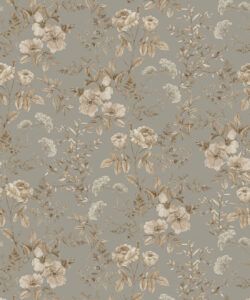 Wallpaper Republic - Floral Emporium Collection - Belle Fleur - Grey Sage - Swatch