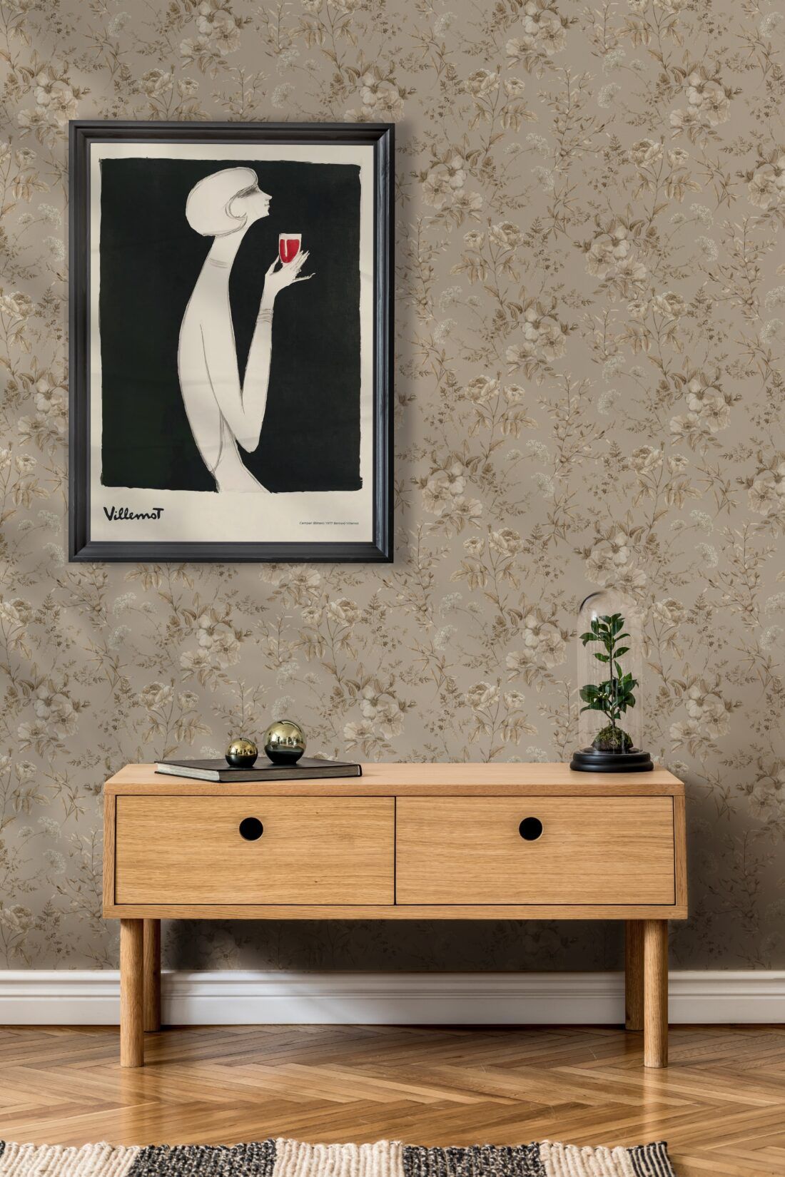 Wallpaper Republic - Floral Emporium Collection - Belle Fleur - Linen - Insitu