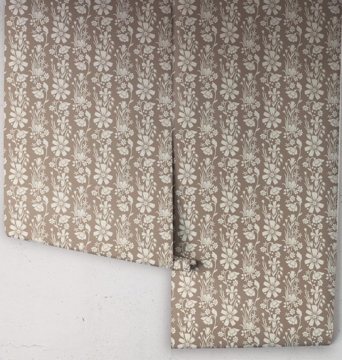 In The Bloom Collection - Wallpaper Republic - Corsage Wallpaper - Colorway: Biscuit - Roll