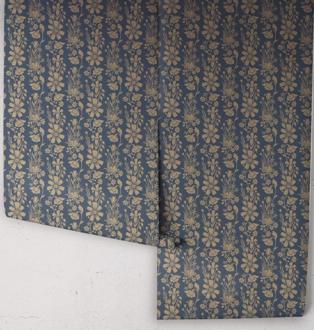 In The Bloom Collection - Wallpaper Republic - Corsage Wallpaper - Colorway: Midnight - Roll