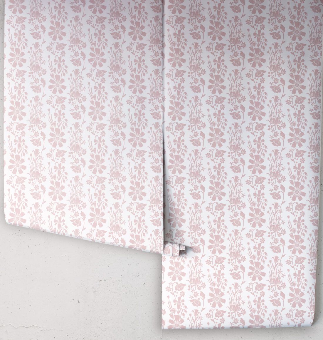 In The Bloom Collection - Wallpaper Republic - Corsage Wallpaper - Colorway: Rose - Roll