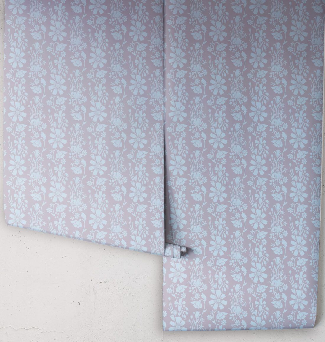 In The Bloom Collection - Wallpaper Republic - Corsage Wallpaper - Colorway: Sky - Roll