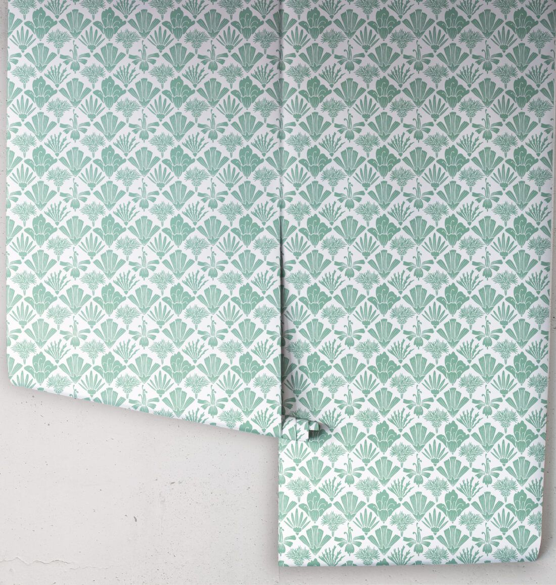 In The Bloom Collection - Wallpaper Republic - Corsage Wallpaper - Colorway: Green - Roll