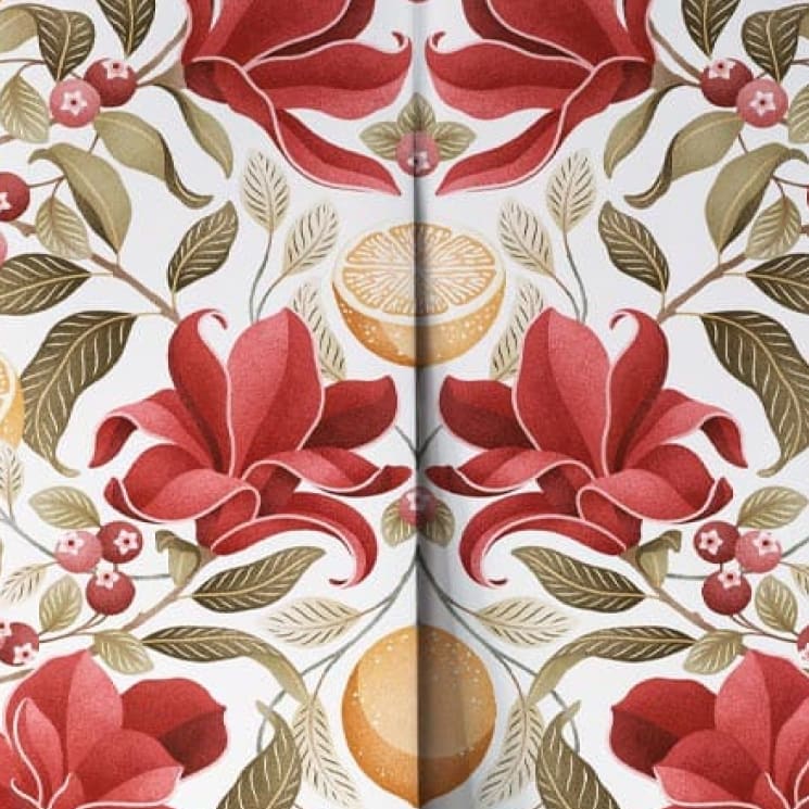 Lemon and Magnolia - Lookbook Gallery - Colorway: Crimson and Olive - Roll