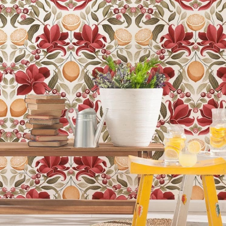Lemon and Magnolia - Lookbook Gallery - Colorway: Crimson & Olive - Insitu