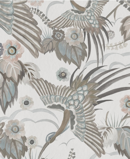 Bird Paradise - House of Heras - Gardens of Andalucia - Lookbook - Swatch - Colorway: Dove