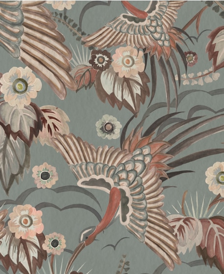 Bird Paradise - House of Heras - Gardens of Andalucia - Lookbook - Swatch - Colorway Haze