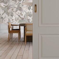 Bird Paradise Wallpaper - Colorway: Dove - Insitu