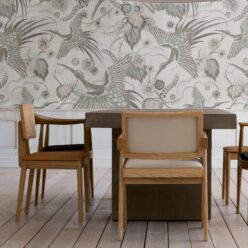 Bird Paradise Wallpaper - Colorway: Dove - Insitu
