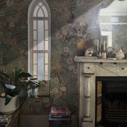 Bird Paradise Wallpaper - Colorway: Haze - Insitu