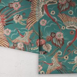 Bird Paradise Wallpaper - Colorway: Ocean - Rolls