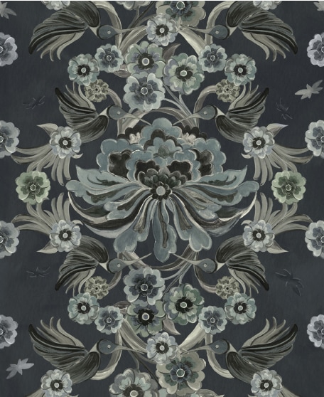 Hummingbird Garden - House of Heras - Gardens of Andalucia - Lookbook - Swatch - Colorway: Midnight