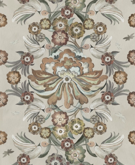 Hummingbird Garden - House of Heras - Gardens of Andalucia - Lookbook - Swatch - Colorway: Cream