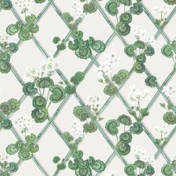 Primrose Garden Wallpaper - Maine House Interiors - Colorway: Green - Swatch