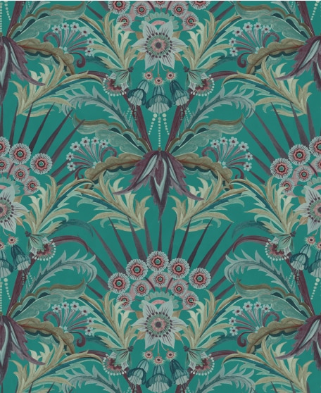 Morning Flowers - House of Heras - Gardens of Andalucia - Lookbook - Swatch - Colorway: Rainforest