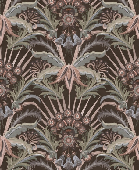 Morning Flowers - House of Heras - Gardens of Andalucia - Lookbook - Swatch - Colorway: Espresso
