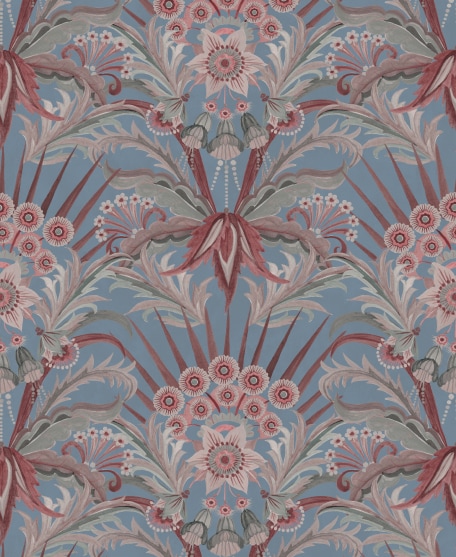 Morning Flowers - House of Heras - Gardens of Andalucia - Lookbook - Swatch - Colorway: Cornflower